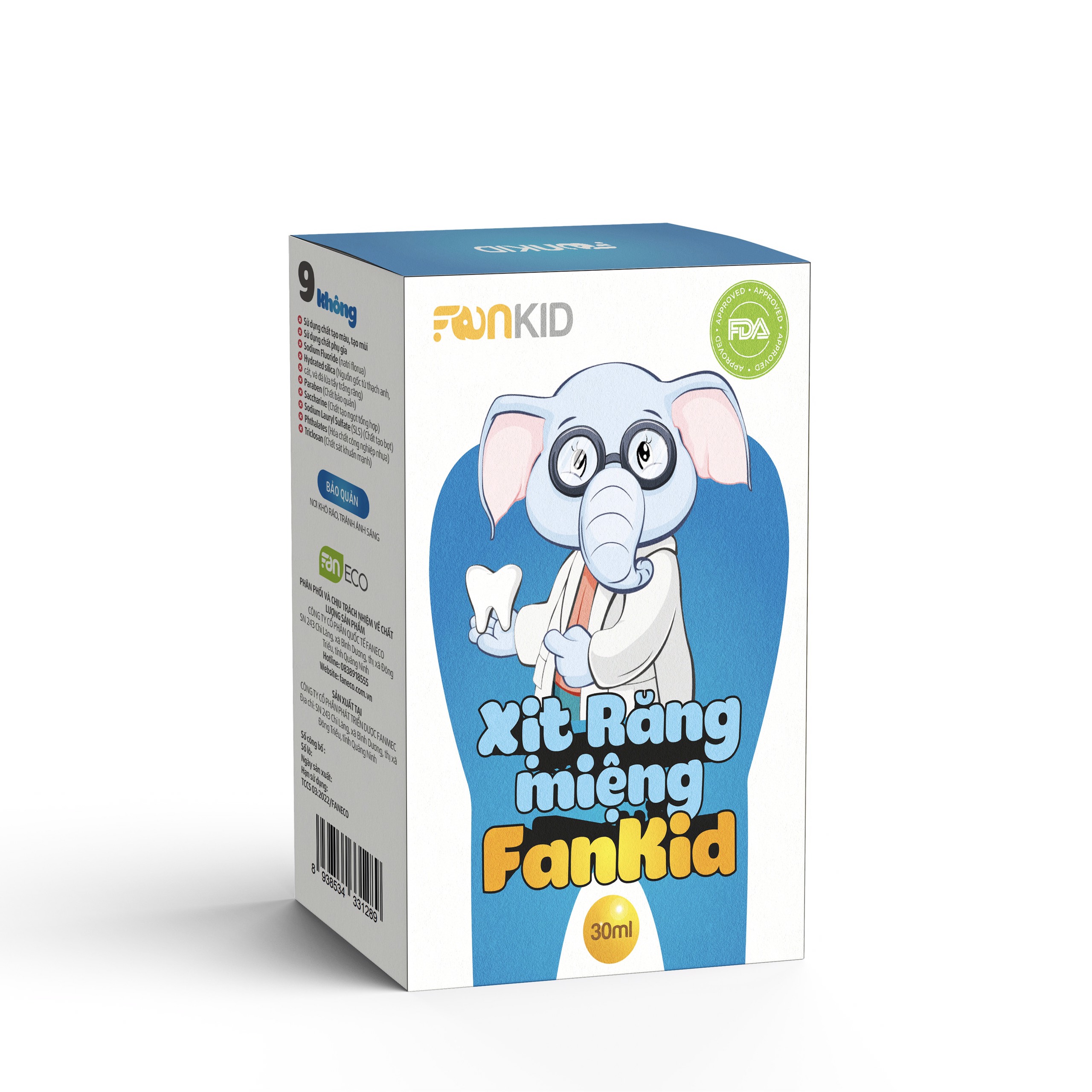 Xịt răng miệng Fankid giúp giảm đau hiệu quả