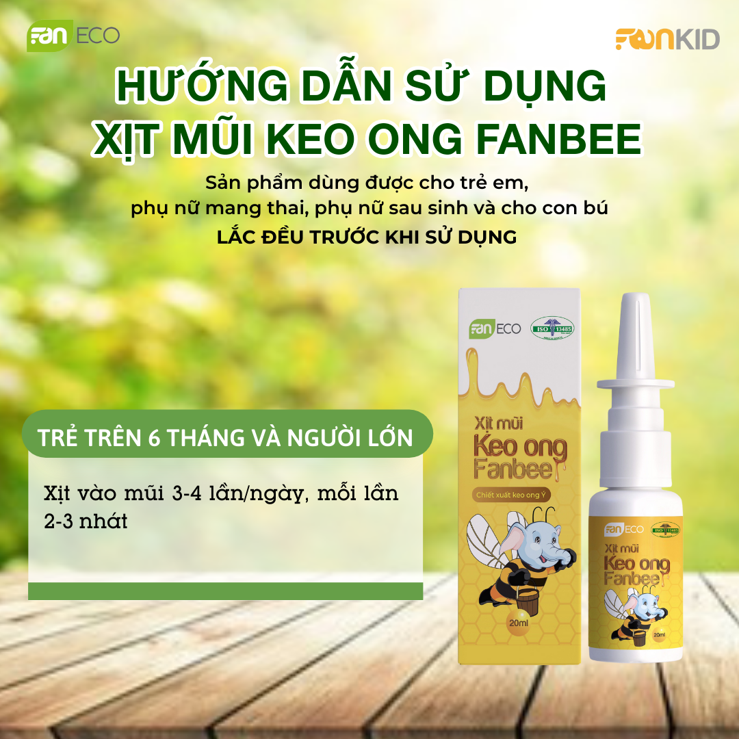 Cách dùng lọ xịt mũi Fanbee