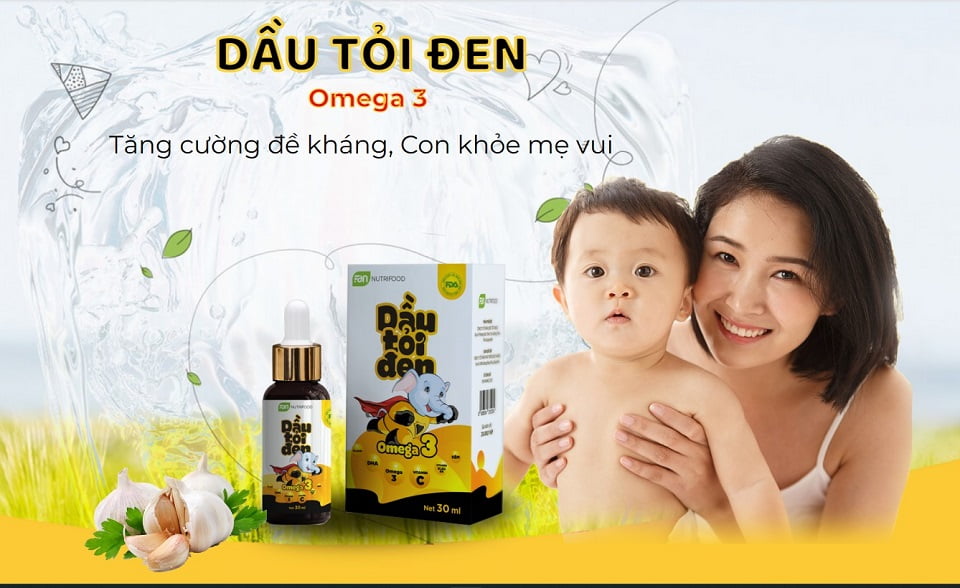 Dầu tỏi đen Omega 3 tăng cường hệ miễn dịch cho con khỏe vui